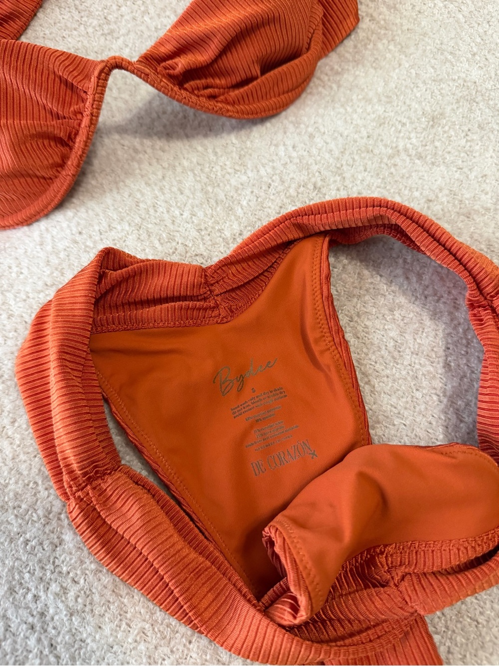 Bydee Rust Ribbed Underwire Bikini Set - Picture 5 of 15